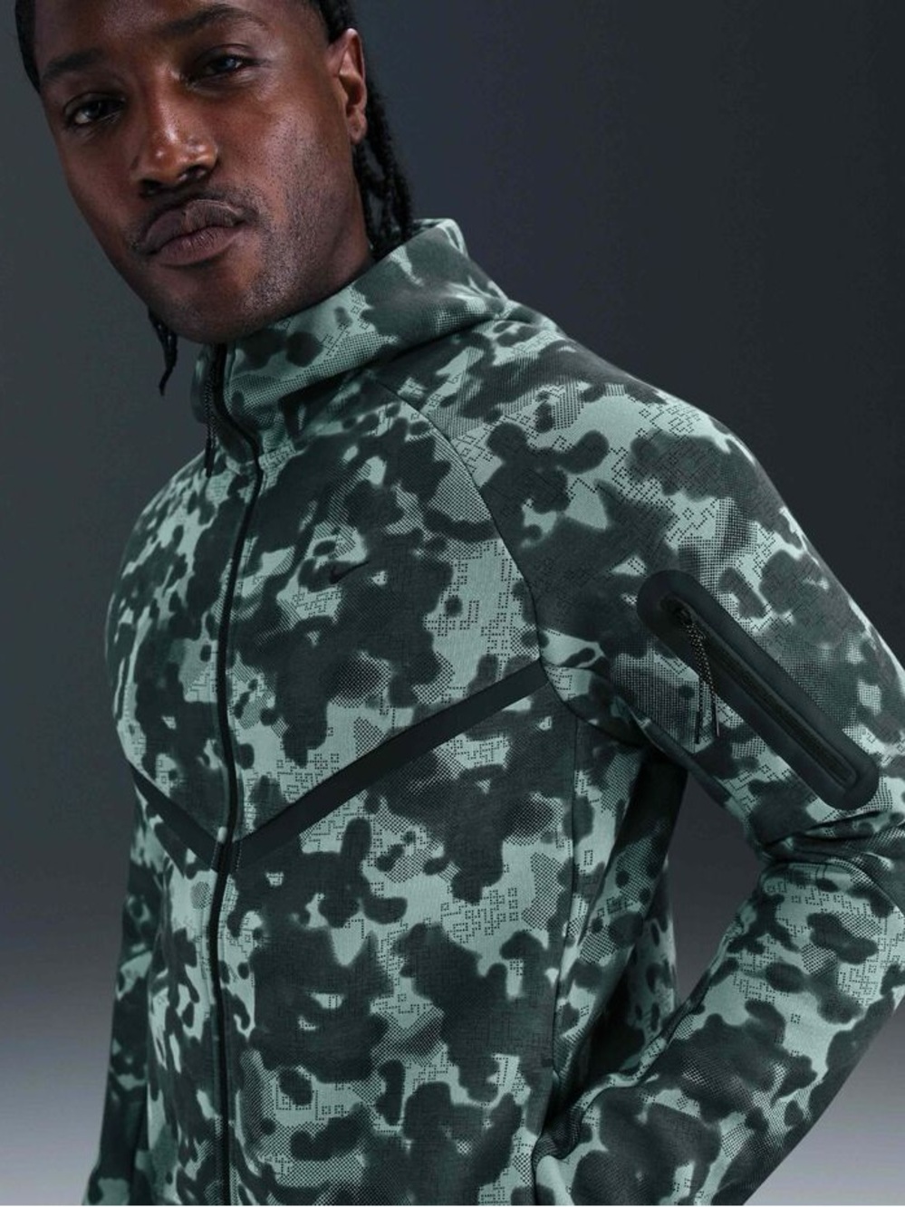 Nike Men's Tech Fleece Camo Windrunner Full-Zip Jacket